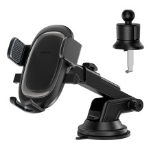 Тримач для мобiльного Baseus UltraControl Pro Series Clamp-Type Car Holder Set Cluster Black (C40351600113-00)