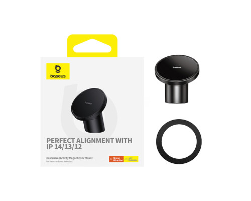 Автотримач для телефона Baseus NeoGravity Magnetic Car Mount (For Dashboards and Air Outlets) Cluster Black (C40141501113-00)