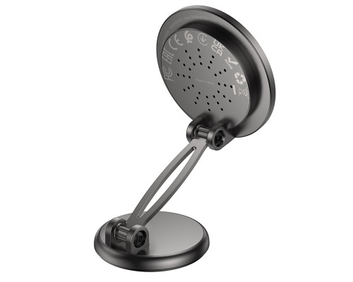 Автотримач для телефона BOROFONE BH218 Star metal magnetic wireless fast charging car holder (center console) Metal Gray (6941991111327)