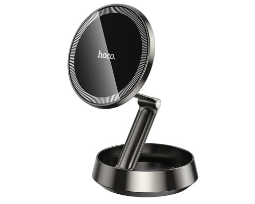 Автотримач для телефона HOCO H83 Metal ring magnetic car holder(center console) metal grey (6942007647939)