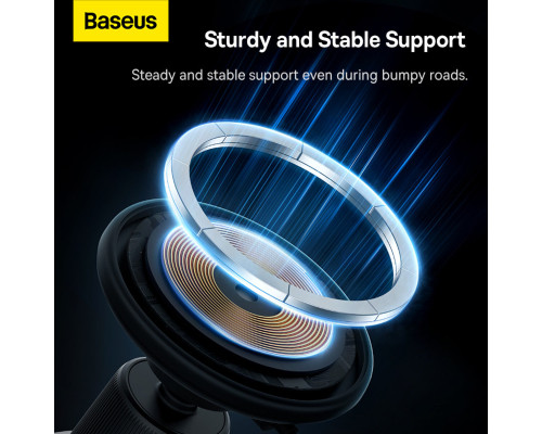 Автотримач для телефона з БЗП Baseus CW01 Magnetic Wireless Charging Car Mount Air Vent Version 15W Cluster Black (C40141001111-00)