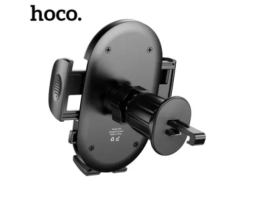 Автотримач Hoco H53 Brusco ultra-thin push-type car holder(air outlet) Чорний mag-6942007630542145089