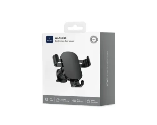 Тримач WiWU Wi-CH058 Gentleman Car Mount Black mag-6977703651546153594