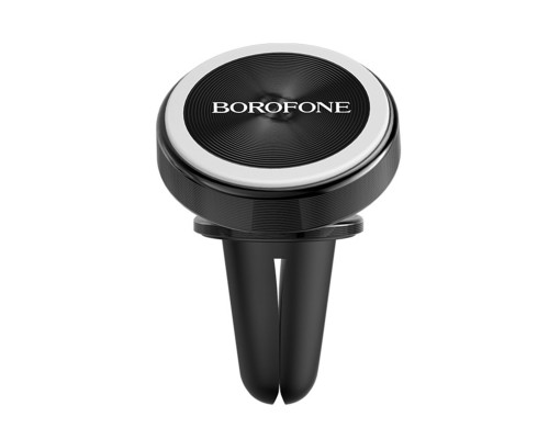 Тримач для мобільного BOROFONE BH6 Platinum metal magnetic in-car holder for air outlet Black (BH6B)