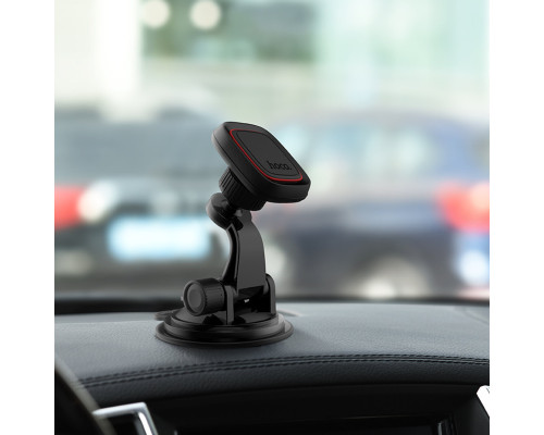 Тримач для мобільного HOCO CA28 Happy journey series suction cup magnetic car holder Black