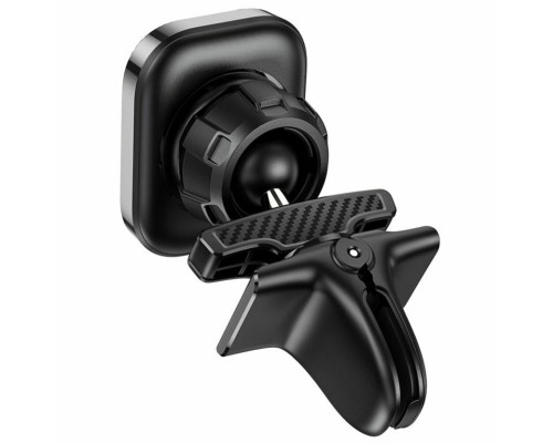 Тримач для мобільного HOCO S49 Fuerte series air outlet magnetic car holder Black