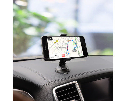 Тримач для мобільного HOCO CA40 Refined suction cup base in-car dashboard phone holder Black