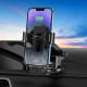 Тримач для мобiльного з БЗП HOCO HW3 Wise automatic induction wireless fast charging car holder(center console) Black