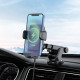 Тримач для мобільного з БЗП HOCO S35 Smart alignment wireless charging car holder Black