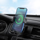 Тримач для мобільного з БЗП HOCO S35 Smart alignment wireless charging car holder Black