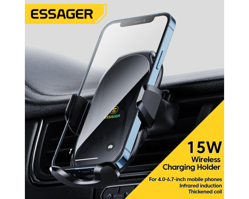 Тримач для мобільного Essager Premium Electric Phone Wireless Charger Bracket black (EZJCFK-ZP01)