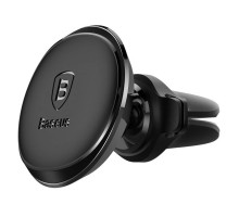 Тримач для мобiльного Baseus Magnetic Air Vent Car Mount Holder with cable clip Black