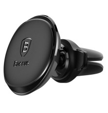 Тримач для мобiльного Baseus Magnetic Air Vent Car Mount Holder with cable clip Black