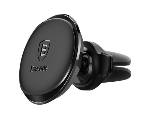 Тримач для мобiльного Baseus Magnetic Air Vent Car Mount Holder with cable clip Black