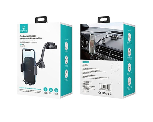 Тримач для мобільного Usams US-ZJ065 Car Center Console Retractable Phone Holder(Adjustable Gooseneck)