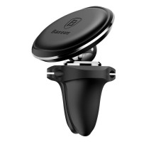 Тримач для мобільного Baseus Magnetic Car Mount Phone Holder with Cable Clip Air Vent Version Cluster Black (C40141201113-00)