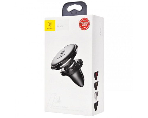 Тримач для мобільного Baseus Magnetic Car Mount Phone Holder with Cable Clip Air Vent Version Cluster Black (C40141201113-00)