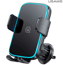 Автотримач Usams CD230 Wireless Charging Car Holder (Air Vent) black (CD230ZJ01)