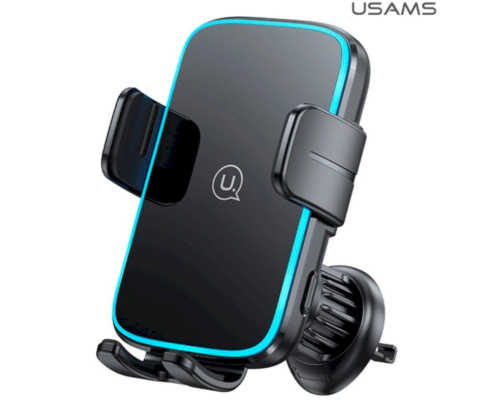 Автотримач Usams CD230 Wireless Charging Car Holder (Air Vent) black (CD230ZJ01)