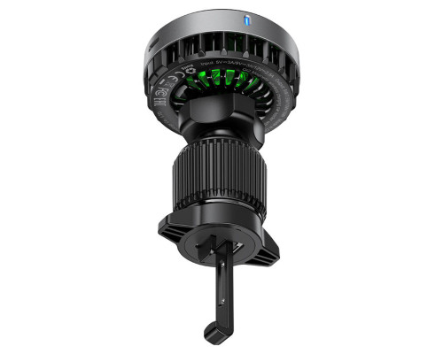 Автотримач для телефона ACEFAST D40 Qi2 Magnetic Wireless Charging car holder with Ice Cooling for air vent Metal gray (6974316283751)