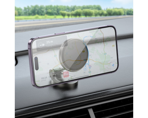 Автотримач для телефона BOROFONE BH126 Ascenso folding rotating car holder (center console) Metal Grey (6941991120404)