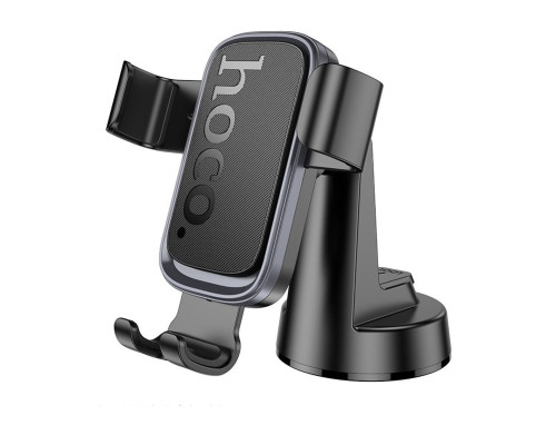 Автотримач для телефона HOCO H81 Vista Gravity Car holder (center console) Black Metal Gray (6942007647915)