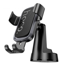 Автотримач для телефона HOCO H81 Vista Gravity Car holder (center console) Black Metal Gray (6942007647915)