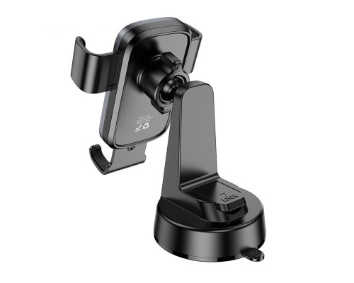 Автотримач для телефона HOCO H81 Vista Gravity Car holder (center console) Black Metal Gray (6942007647915)