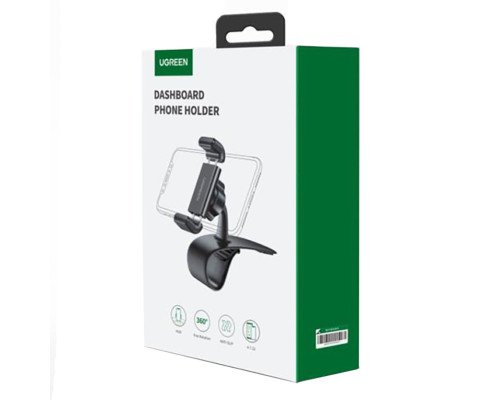 Автотримач для телефона UGREEN LP189 Dashboard Snap Clip Phone Holder Black (UGR-60796)