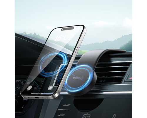 Автотримач для телефона Baseus PrimeTrip C02 Air Magnetic Car Mount Stick-on Type Cluster Black (C40182801113-01)
