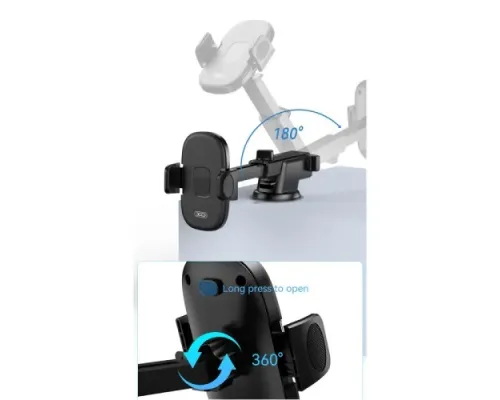 Автотримач XO C121 Instrument panel large suction cup bracket Чорнийдефект пакування mag-2000001578056147258