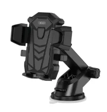 Автотримач XO C76 Car holder with sucker plate Чорний mag-6920680879267144193