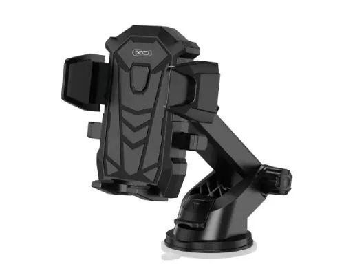 Автотримач XO C76 Car holder with sucker plate Чорний mag-6920680879267144193