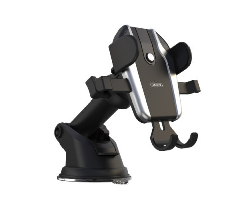 Автотримач XO C77 Car holder with sucker plate Чорний mag-6920680879274140436