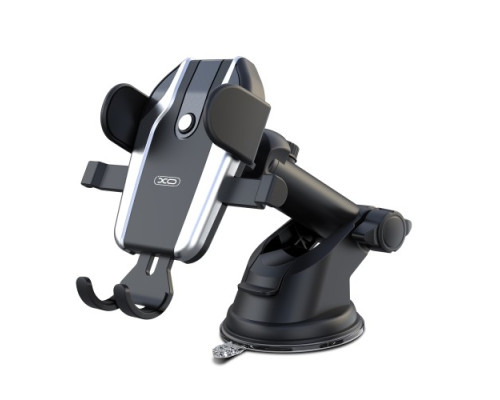 Автотримач XO C77 Car holder with sucker plate Чорний mag-6920680879274140436