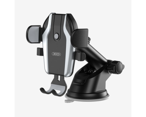 Автотримач XO C77 Car holder with sucker plate Чорний mag-6920680879274140436