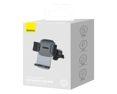 Автотримач Baseus Easy Control Clamp Car Mount Holder (Air Outlet Version) Black SUYK000101 mag-6932172600389145667