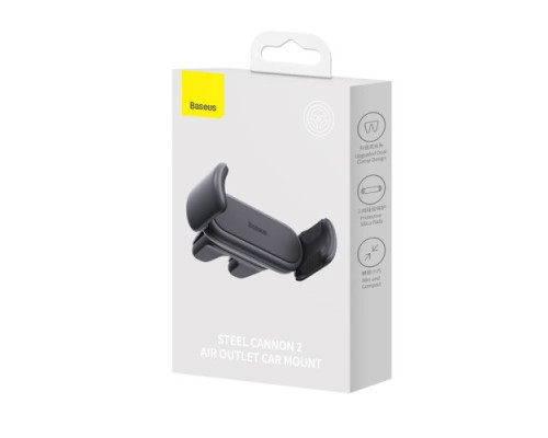 Автотримач Baseus Steel Cannon 2 Air Outlet Car Mount Black SUGP000001 mag-693217261220756238