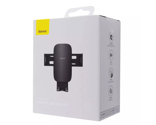 Автотримач Baseus Metal Age 2 Gravity Air black PLS-00-00106797