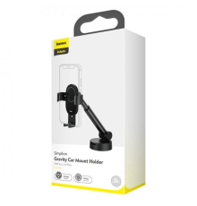 Автотримач Baseus Simplism Gravity Car Mount With Suction Base black PLS-00-00060761