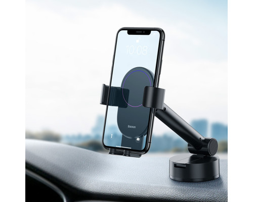 Тримач для мобiльного Baseus Simplism gravity car mount holder with suction base Black