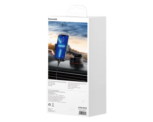 Тримач для мобiльного Baseus Easy Control Clamp Car Mount Holder Pro (Suction Cup Version) Tarnish (SUYK020014)