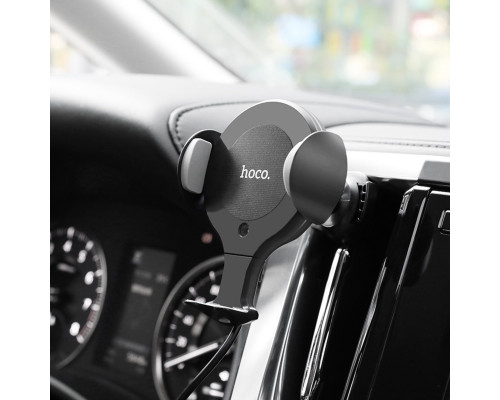 Тримач для мобiльного з БЗП HOCO CA60 Aspiring infrared sensor wireless charging car holder Black