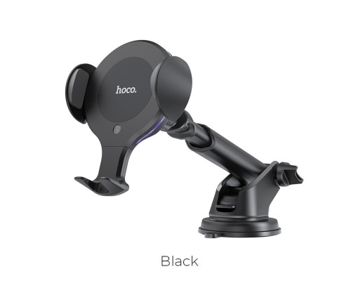 Тримач для мобiльного з БЗП HOCO CA60 Aspiring infrared sensor wireless charging car holder Black