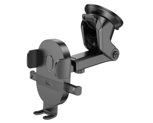 Тримач для мобільного HOCO H19 Mighty one-button car holder(center console) Black (6942007601580)