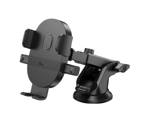 Тримач для мобільного HOCO H19 Mighty one-button car holder(center console) Black (6942007601580)