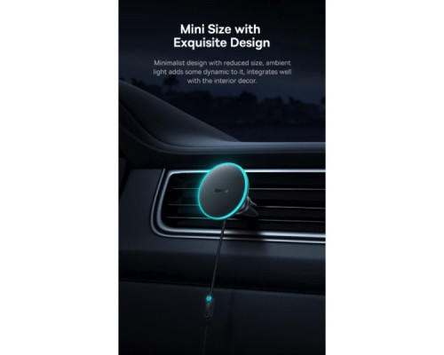 Автотримач для телефона з БЗП Basues CW01 Magnetic Wireless Charging Car Mount 40W Claw Edition Cluster Black (C40141000111-01)