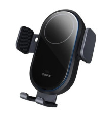 Тримач для мобiльного з БЗП Baseus LightChaser Series Wireless Charging Electric Car Mount 15W Cosmic Black