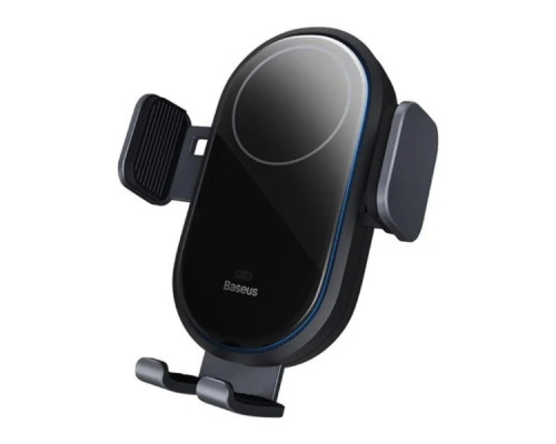 Тримач для мобiльного з БЗП Baseus LightChaser Series Wireless Charging Electric Car Mount 15W Cosmic Black