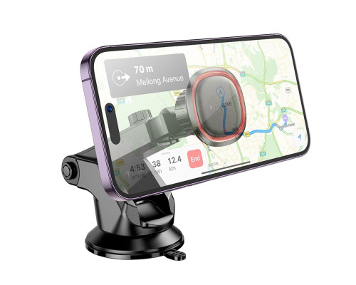 Автотримач для телефона BOROFONE BH125 Roman magnetic car holder (center console) Black and Red (6941991119552)